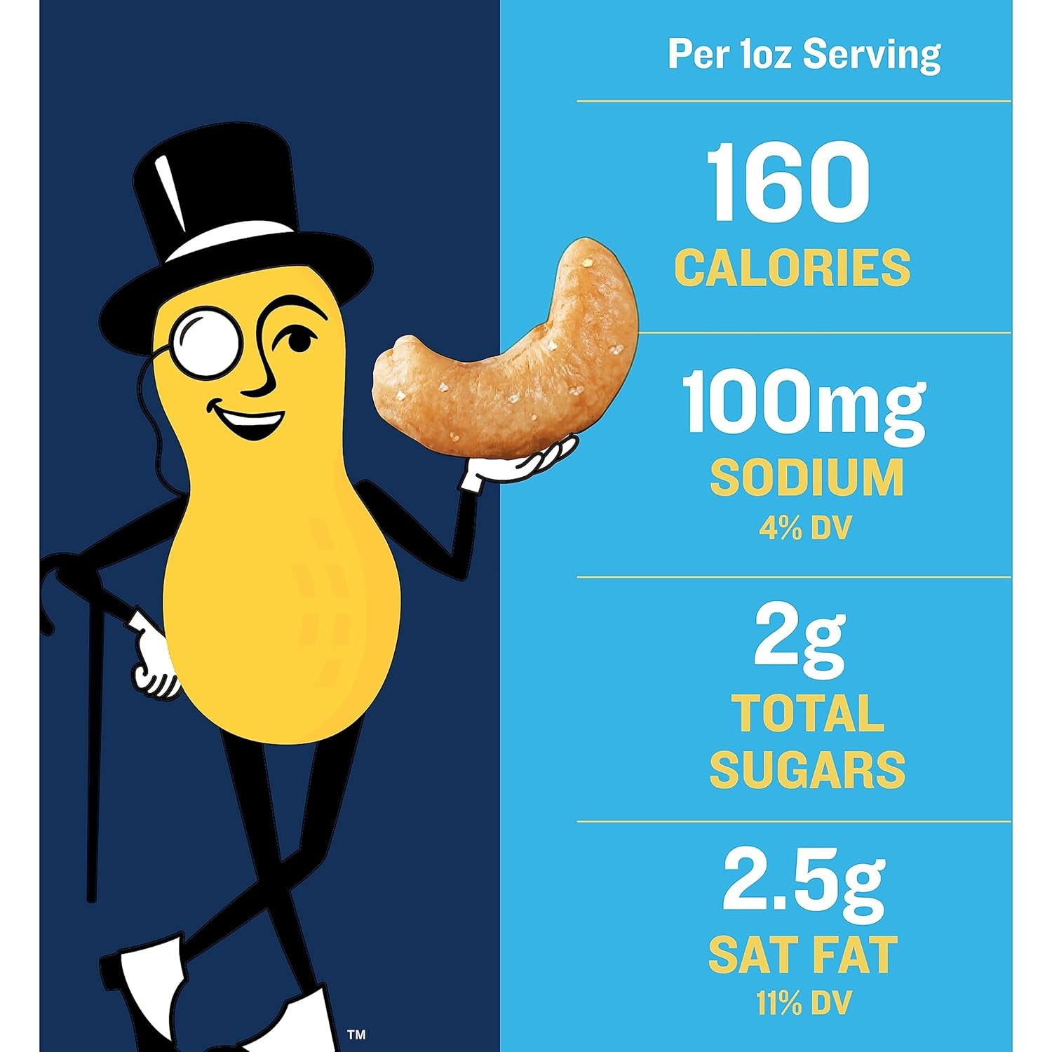 PLANTERS Salted Cashew Halves & Pieces, Party Snacks, 8 Ounce (Pack of 1)