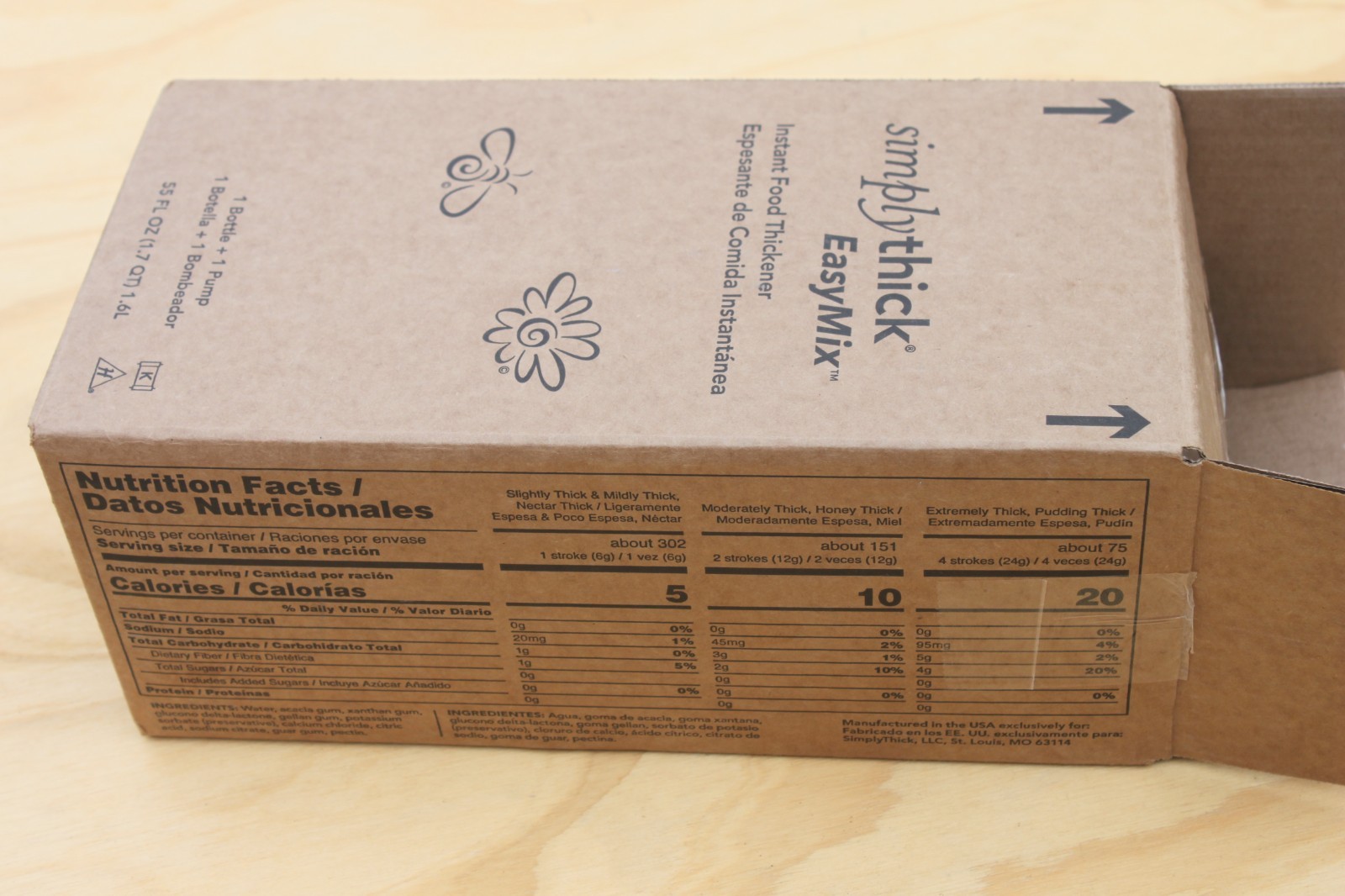 1 Bottle – SimplyThick EasyMix 55oz / 1.6L ST2LBOTTLE Food Thickener – DEC 2026