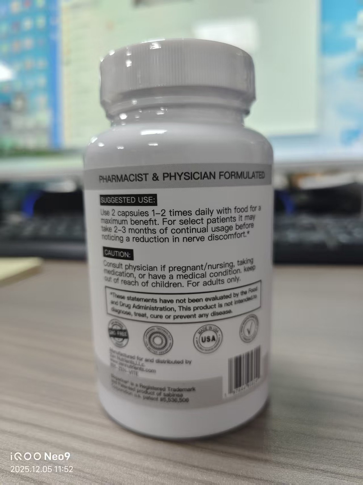 Neurazenx R-ALA ~ Matrix with 1200mg ~ Capsules 120 ~ Recent Exp. Free delivery