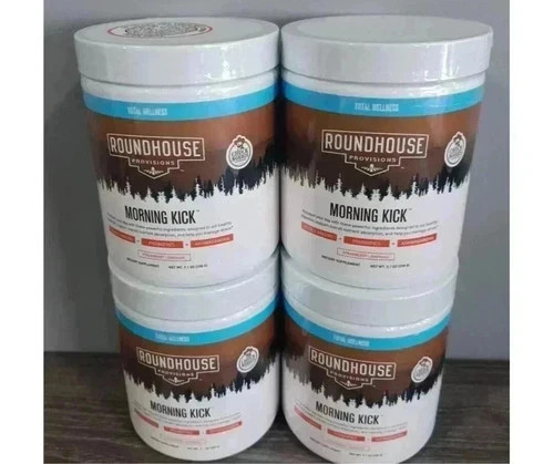 4 ROUNDHOUSE MORNING KICK CHUCK-DIGESTIVE POWDER STRAWBERRY LEMONADE 9.1 OZ