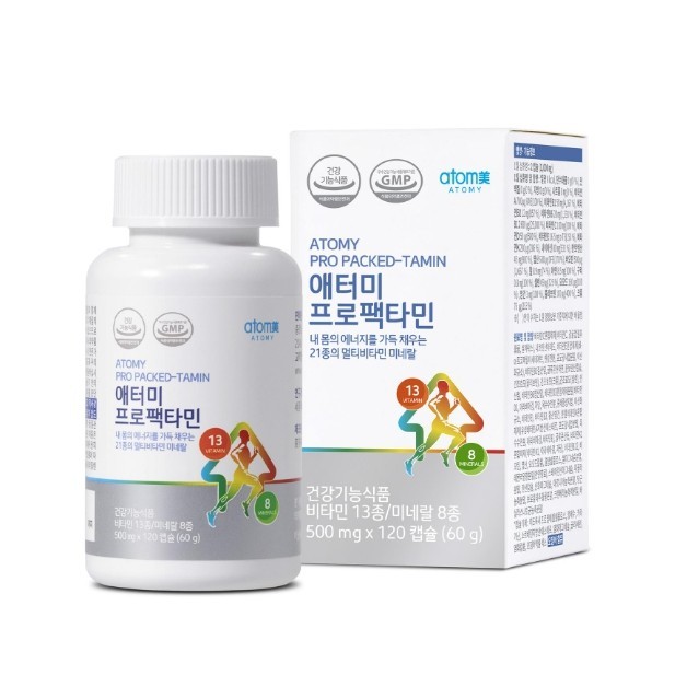 ATOMY Pro Packed-Tamin 120 Capsules 60g MADE KOREA 13 Vitamins & Eight Minerals