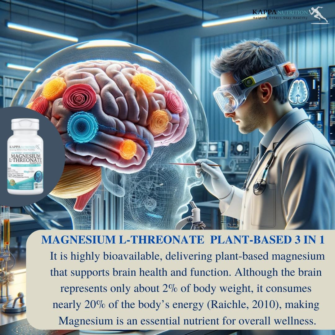 NEW Magbrain Magnesium L-Threonate 420Mg Plant-Based Brain Memory Focus 90 Caps