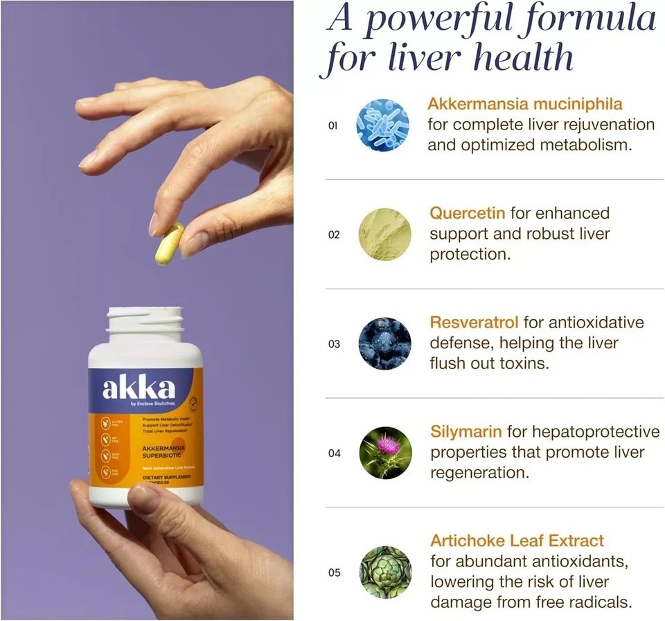 AKKA – high-quality Liver Cleanse Detox & Repair Superbiotic,Gut Health, Milk…