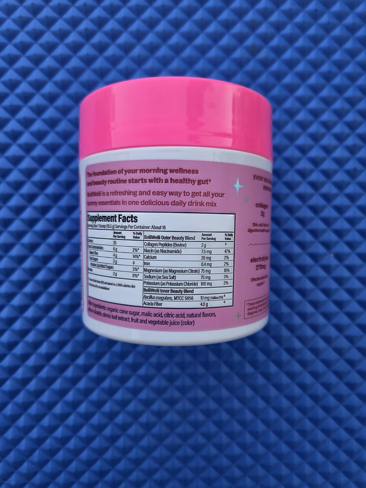BelliWelli Daily Fiber Supplement + Probiotics, Electrolytes, Collagen, Powder