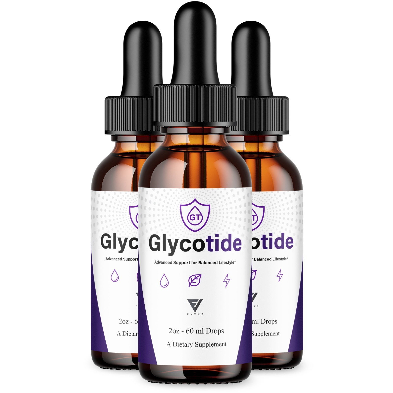 (3 Pack) GlycoTide Advanced Blood Support, Glyco Tide Daily Health Drops (6oz)