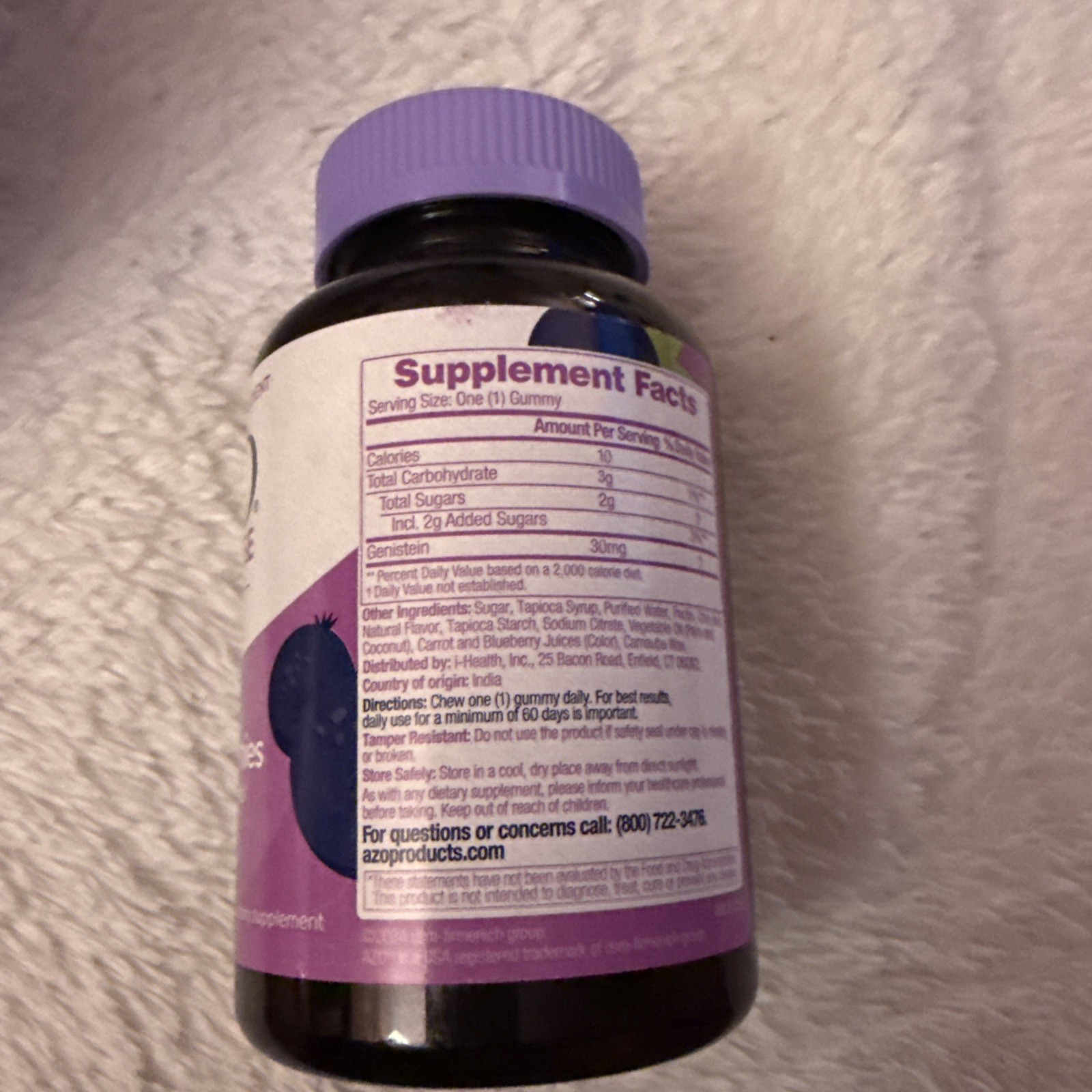 AZO Menopause Relief DAYTIME GUMMIES 30 blackcurrant Hot Flash 11/2026