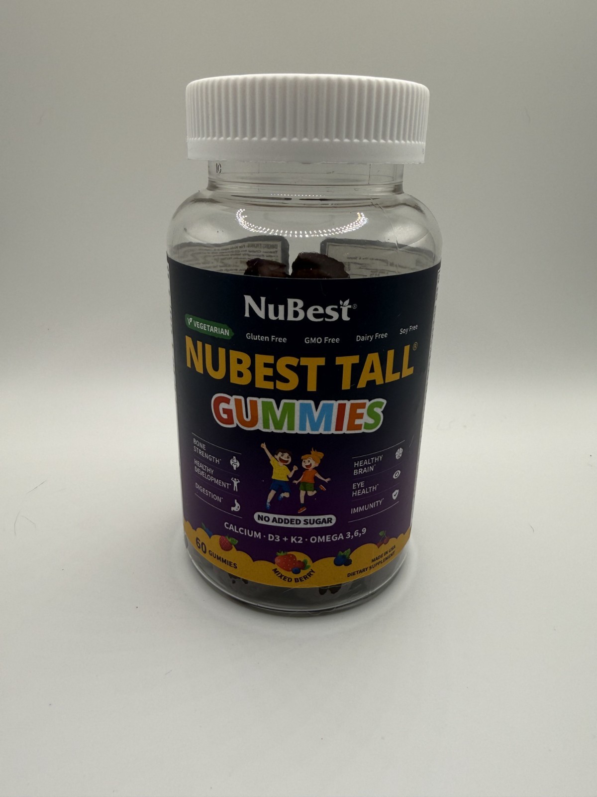 NuBest Tall Gummies – Support Healthy Bone Growth For Aged 2+ 60 Vegan Gummies