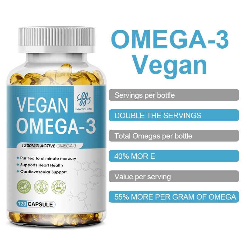 120 Omega 3 Fish Oil Capsules 3x Strength 1200mg EPA & DHA, Highest Potency US