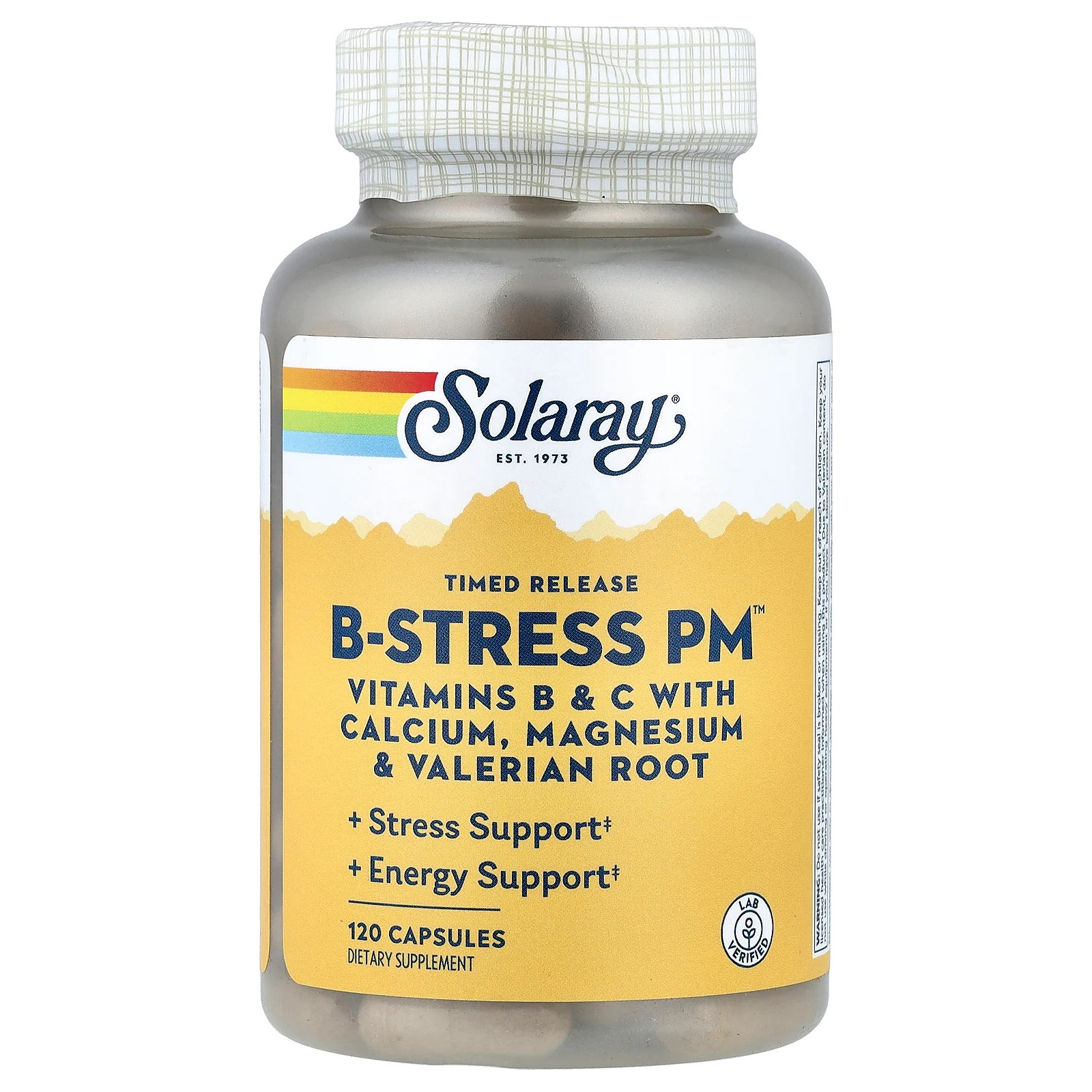 2 X Solaray, Timed Release Vitamin B-Stress PM�, 120 Capsules