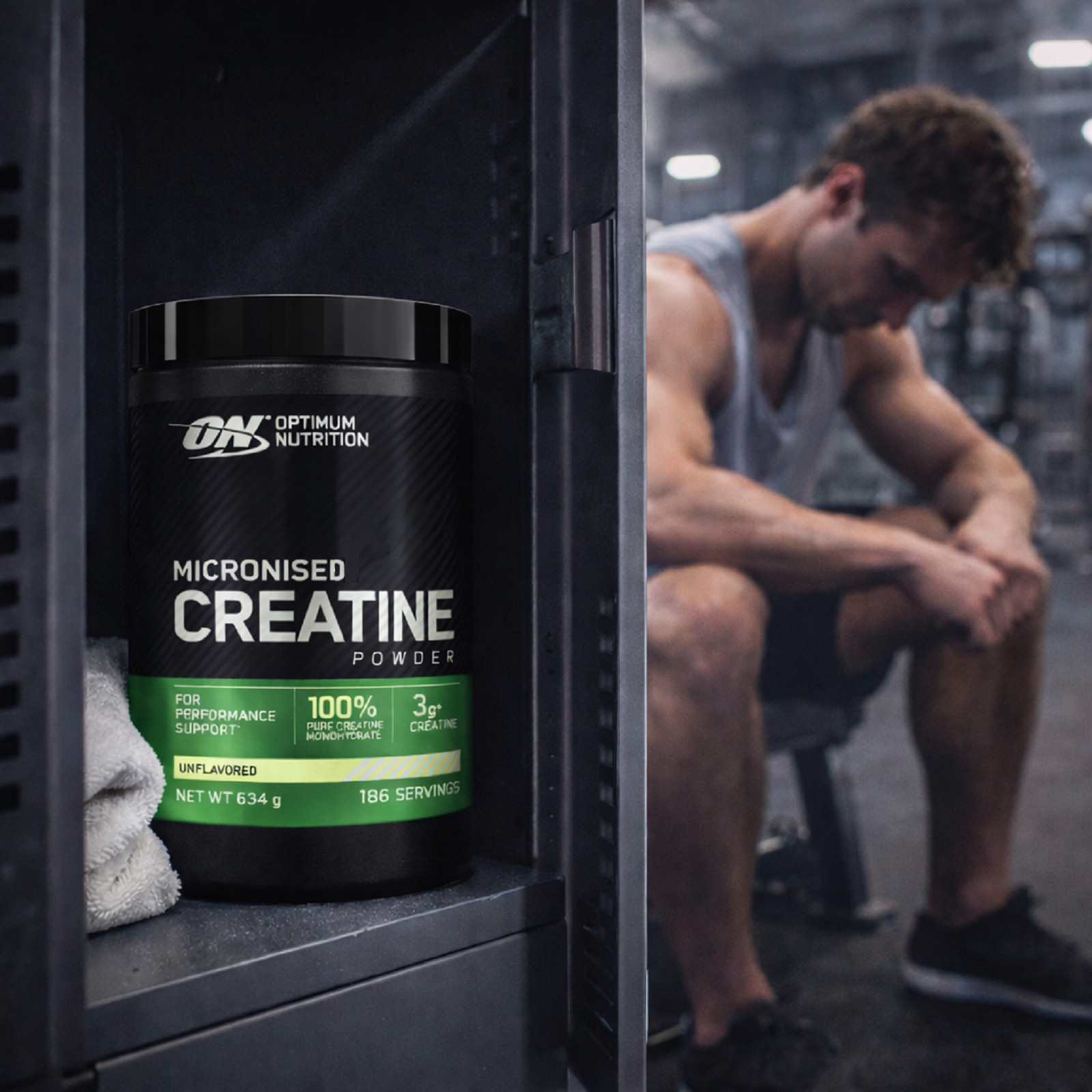 OPTIMUM ON Creatine Powder 100% PURE – 634g – 186 SERVINGS – Muscle Growth TOP