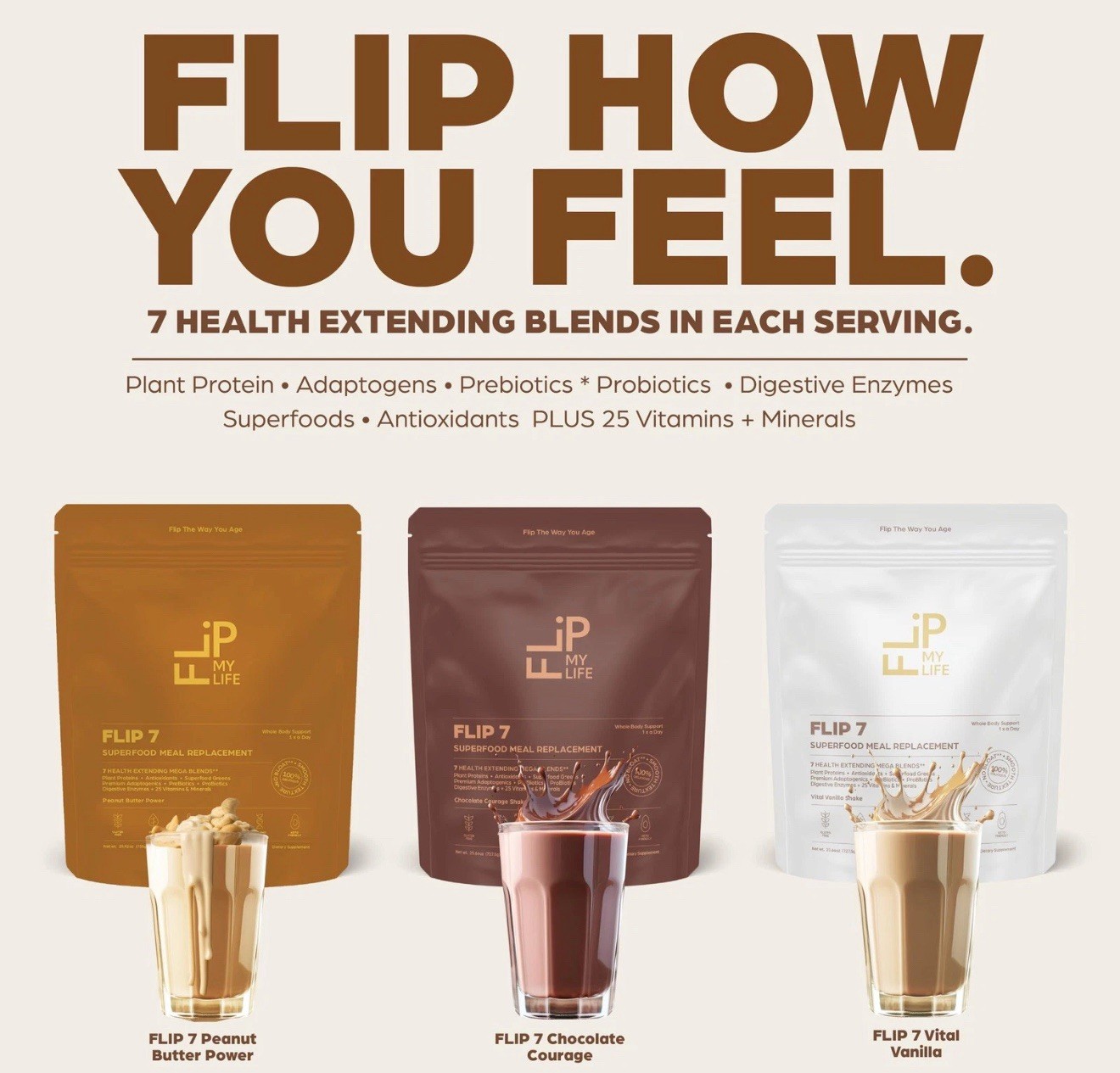 Flip 7 SuperFood – Chocolate | Plant Protein, Meal Replacement & Gut Support