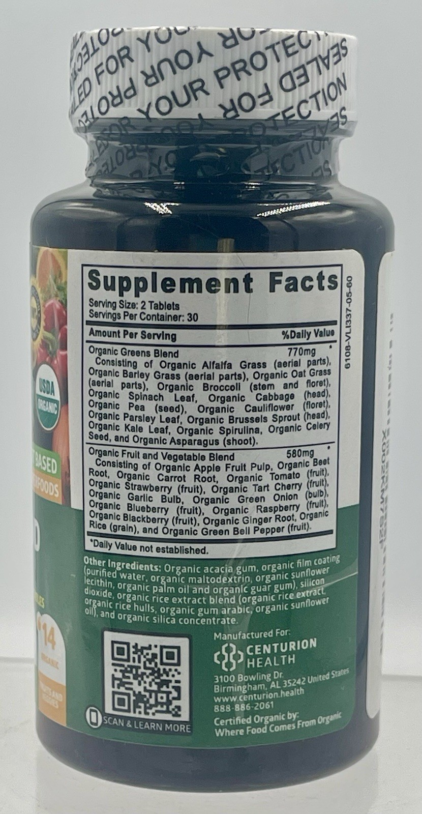 Organic Superfood Greens Powder Energy Gut Health Fruit Vegetable EXP09/26