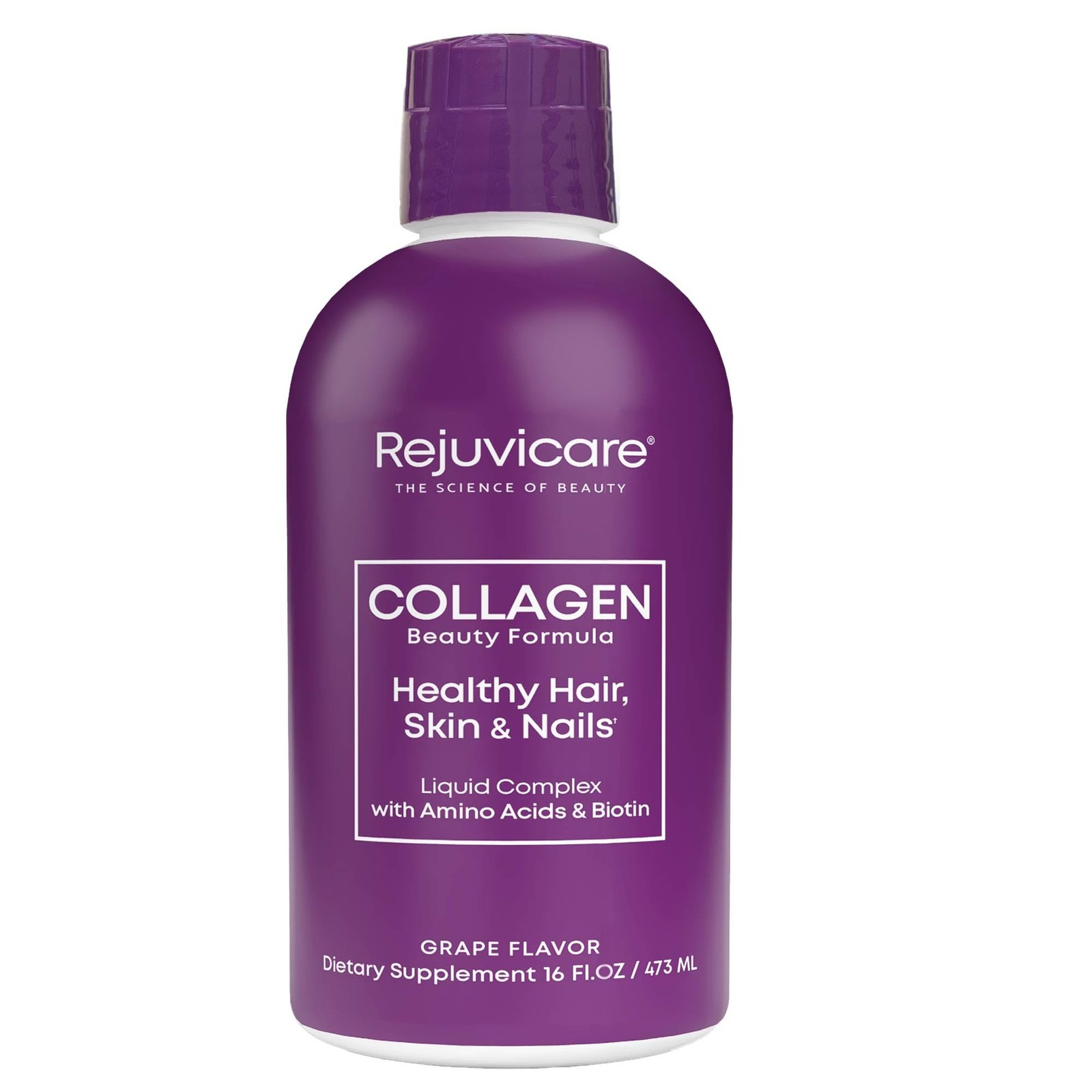 Rejuvicare Liquid Collagen Beauty Formula with 16 fl oz (Pack of 1), Purple