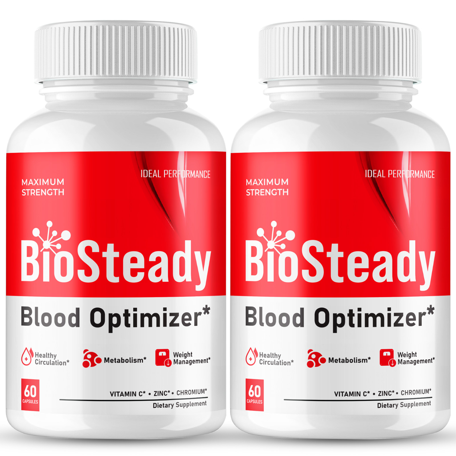 Biosteady Blood Optimizer Capsules, Official Bio Steady Optimizer Pills (2 Pack)