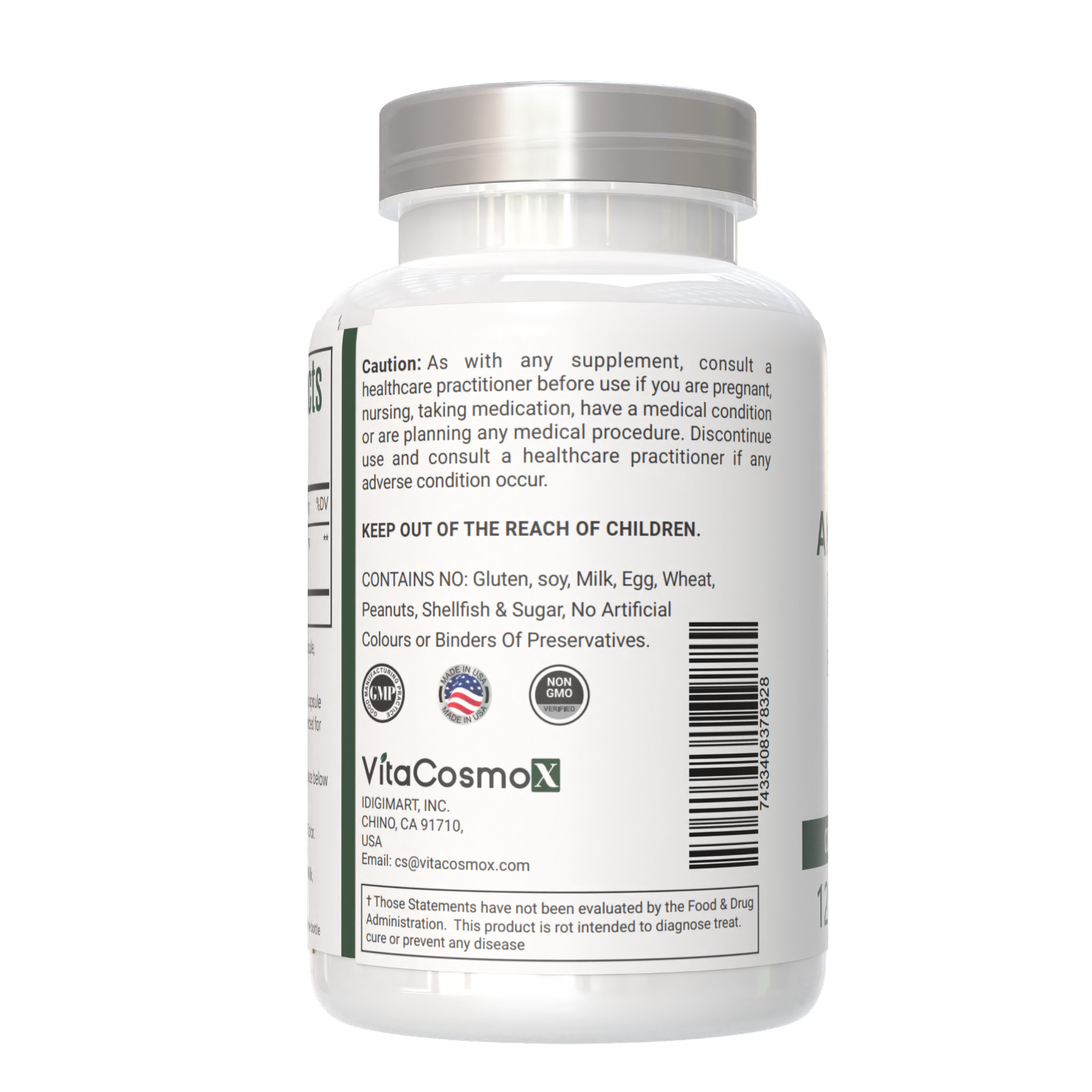 VitaCosmoX Andrographis Extract 8000mg, 120 Capsules – Non-GMO and Gluten Free