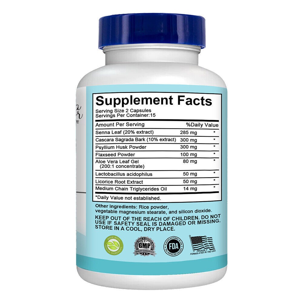 15 Day Cleanse – 30 Capsules – Gut Support Colon Cleansing & Detox