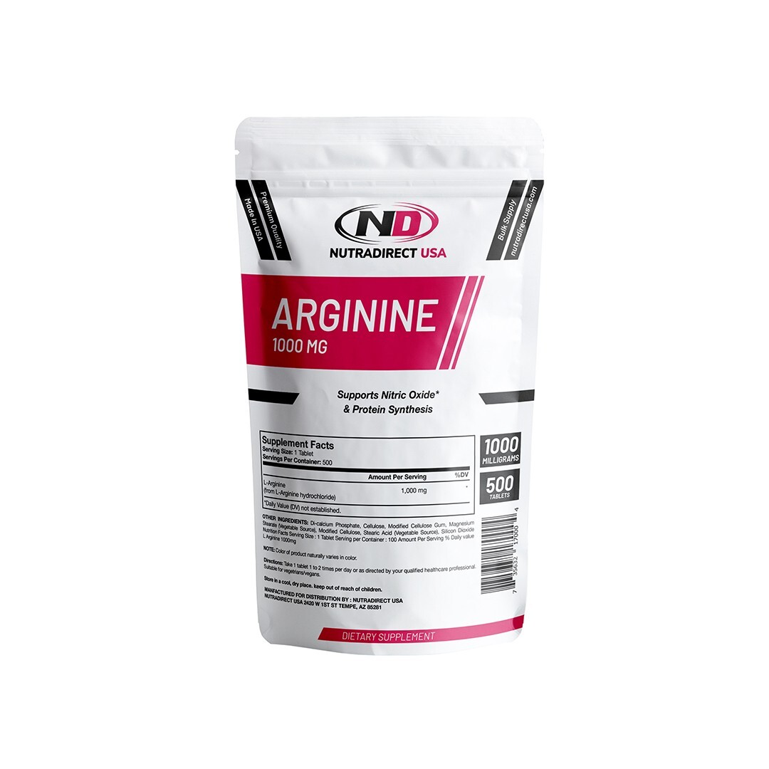 Arginine 1000mg Tablets – 500 Tablets EXP: APRIL 2026 Prompt Shipping!