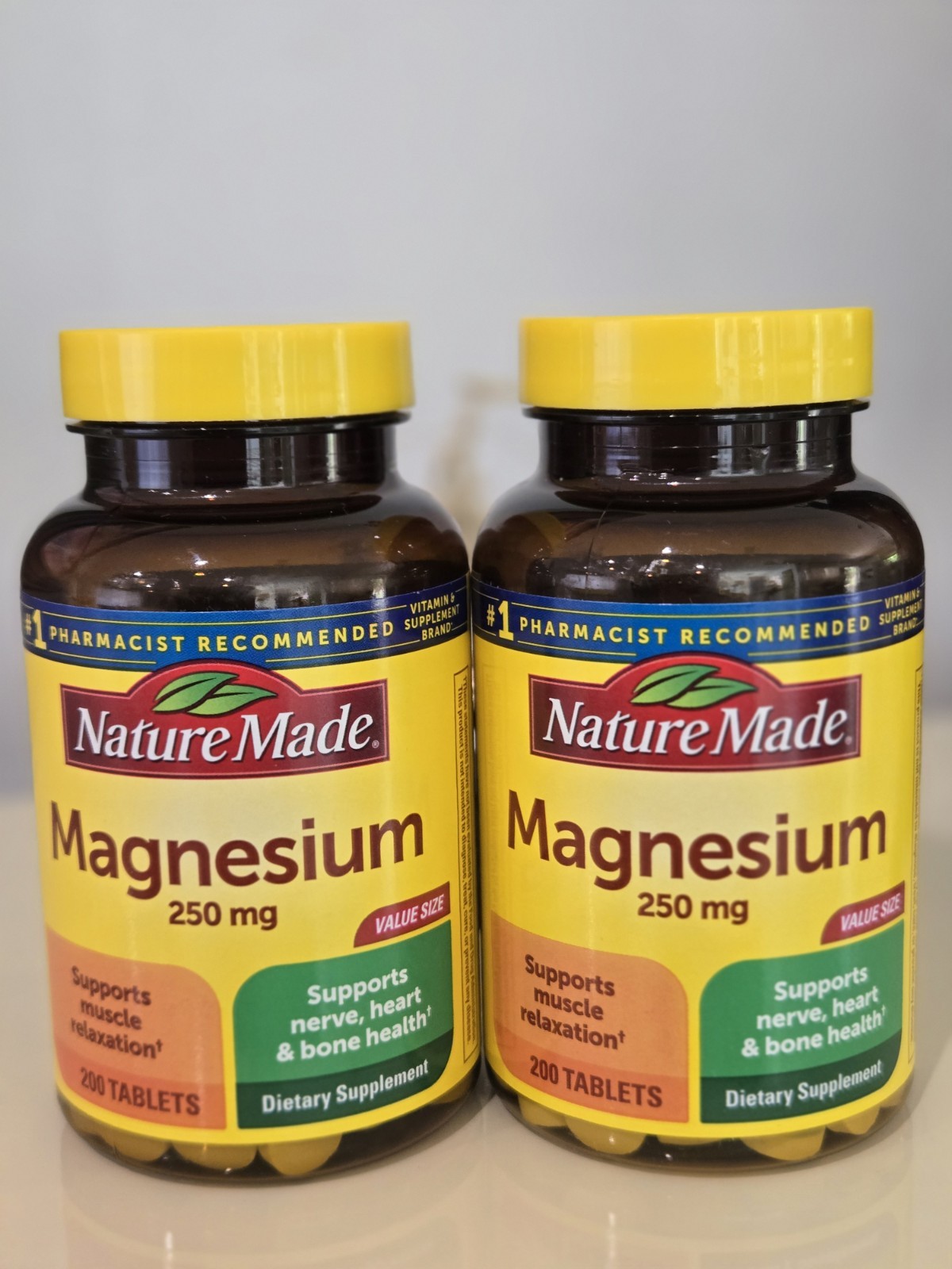 2x Nature Made Magnesium Oxide 250 mg 200 Tablets Supplements Exptn 10/28 Sealed