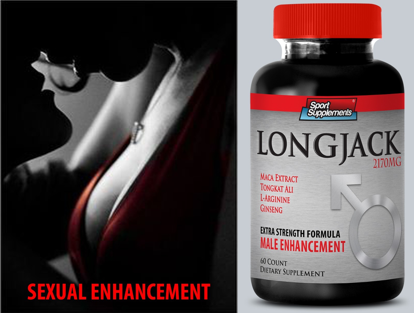 Natural Male Enhancement Capsules – Longjack 2170mg – Eleutherococcus 1B