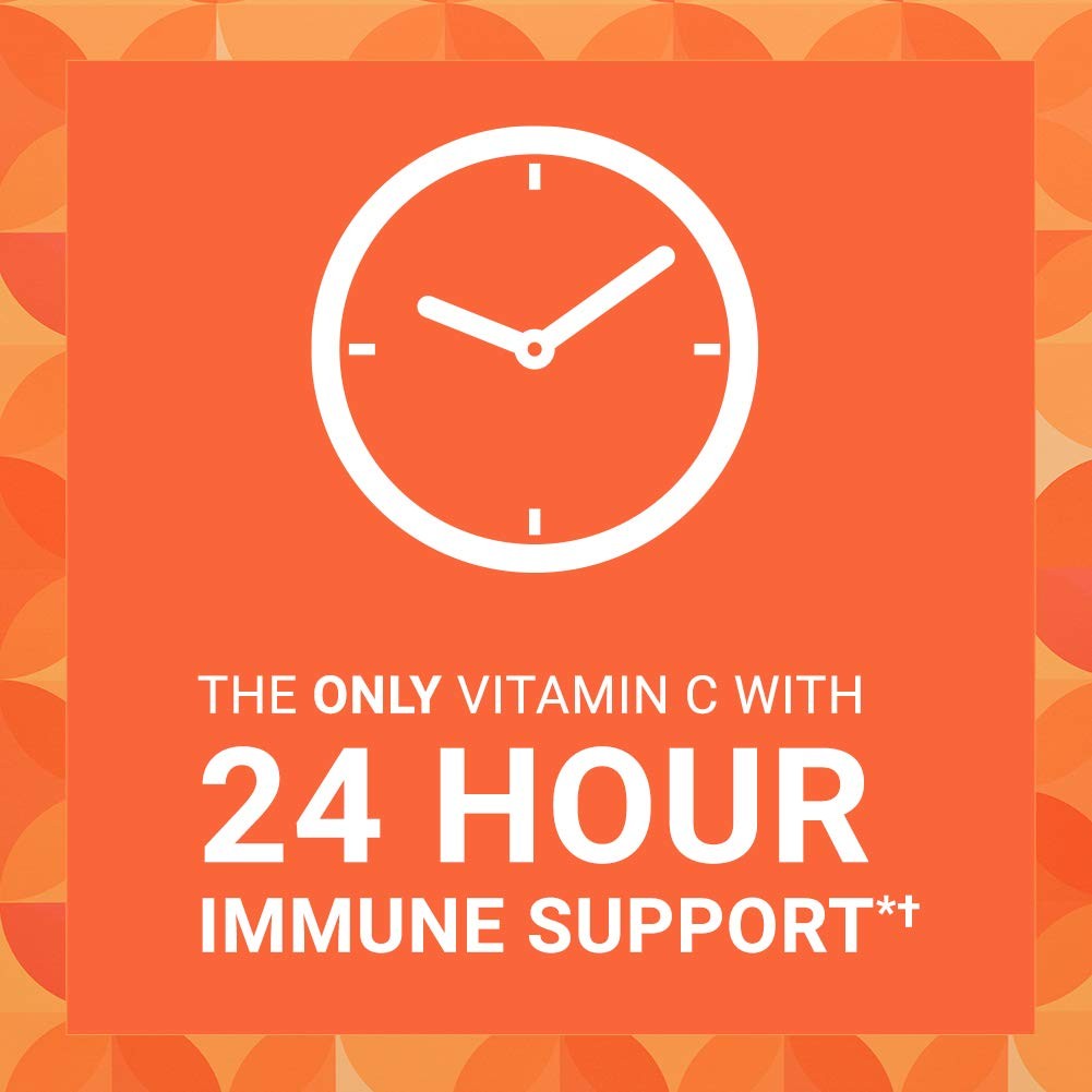 500 mg 24 Hour Vitamin C Tablets for Immune Support, Vitamin C Supplement, 90…