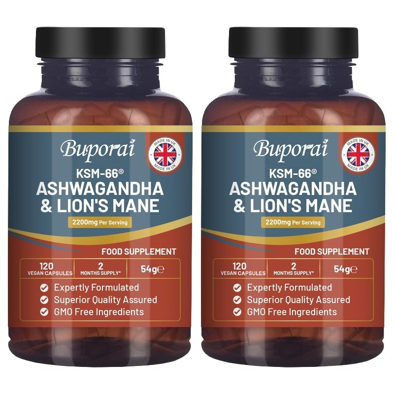 Ashwagandha and Lion’s Mane 240pcs,Muscle Recovery,Improves Athletic Performance