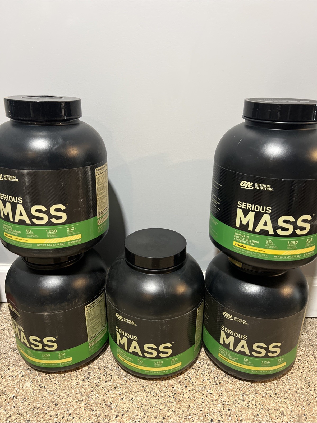 Optimum Nutrition Serious Mass Banana Protein 6 LB 8 Servings