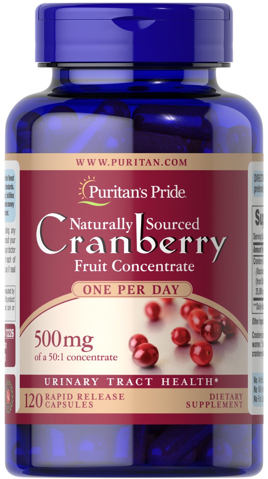 Puritan’s Pride One A Day Cranberry – 120 Capsules