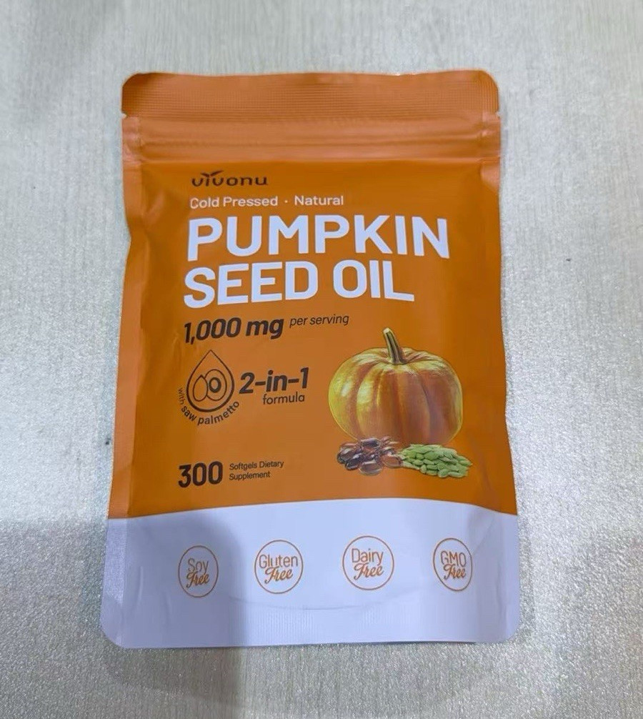 Vivonu Pumpkin Seed Oil 1000mg + Saw Palmetto Prostate 300 Softgels