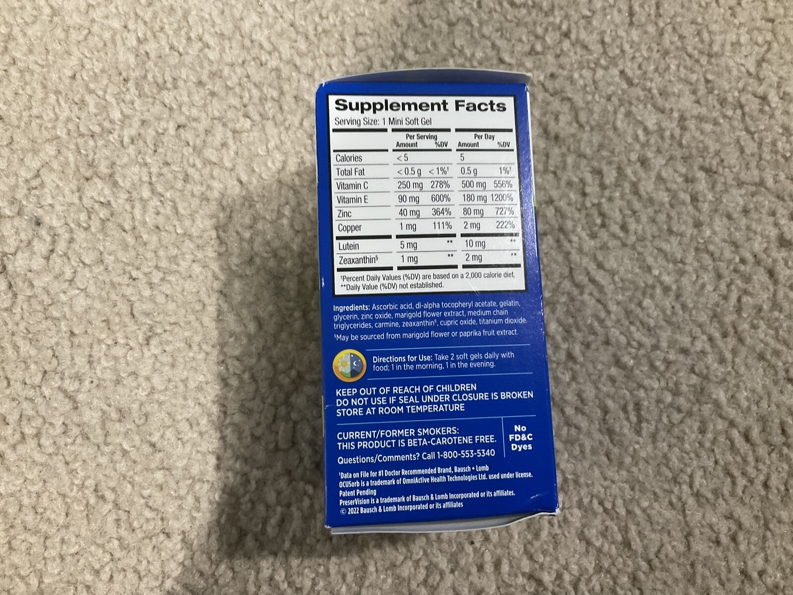 Preservision AREDS 2 Mini Soft Gels 90 Count W/OCUSorb