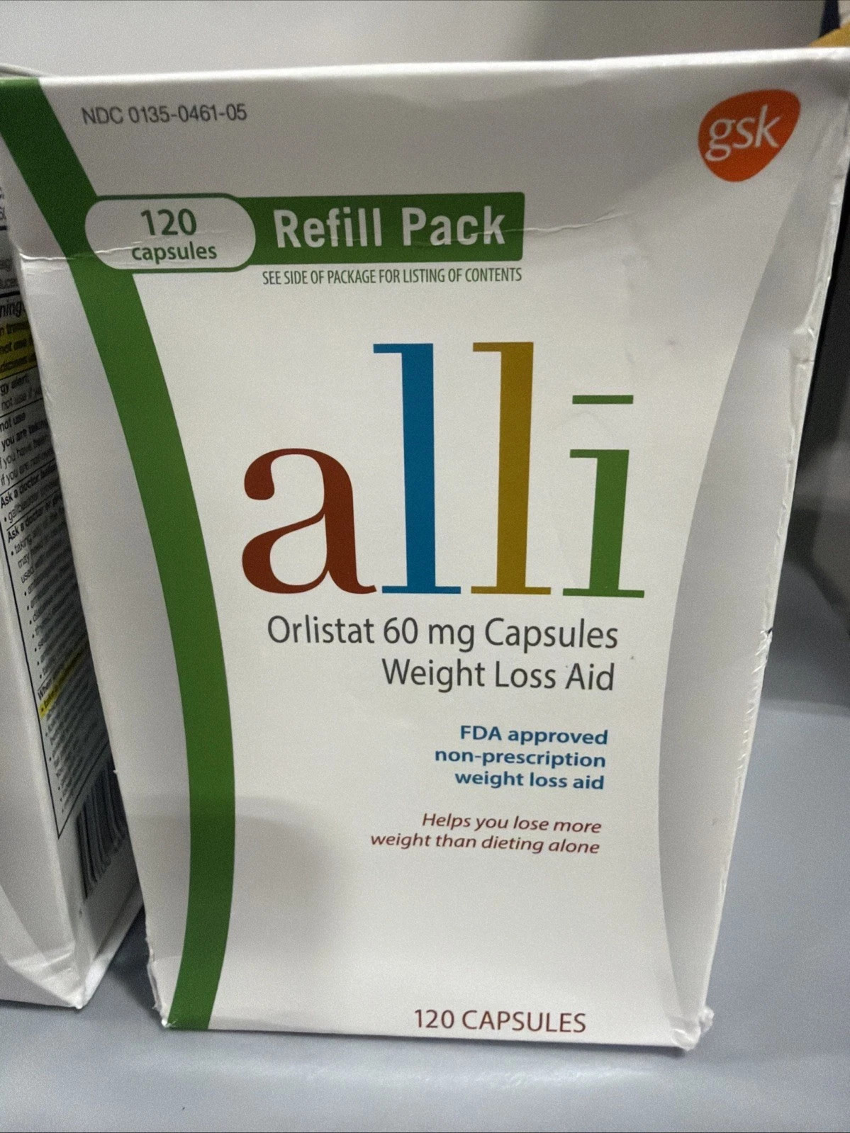 Orlistat 60 mg Weight Loss Aid Diet Pills 120 Capsules Refill Pack 04/2027 NEW