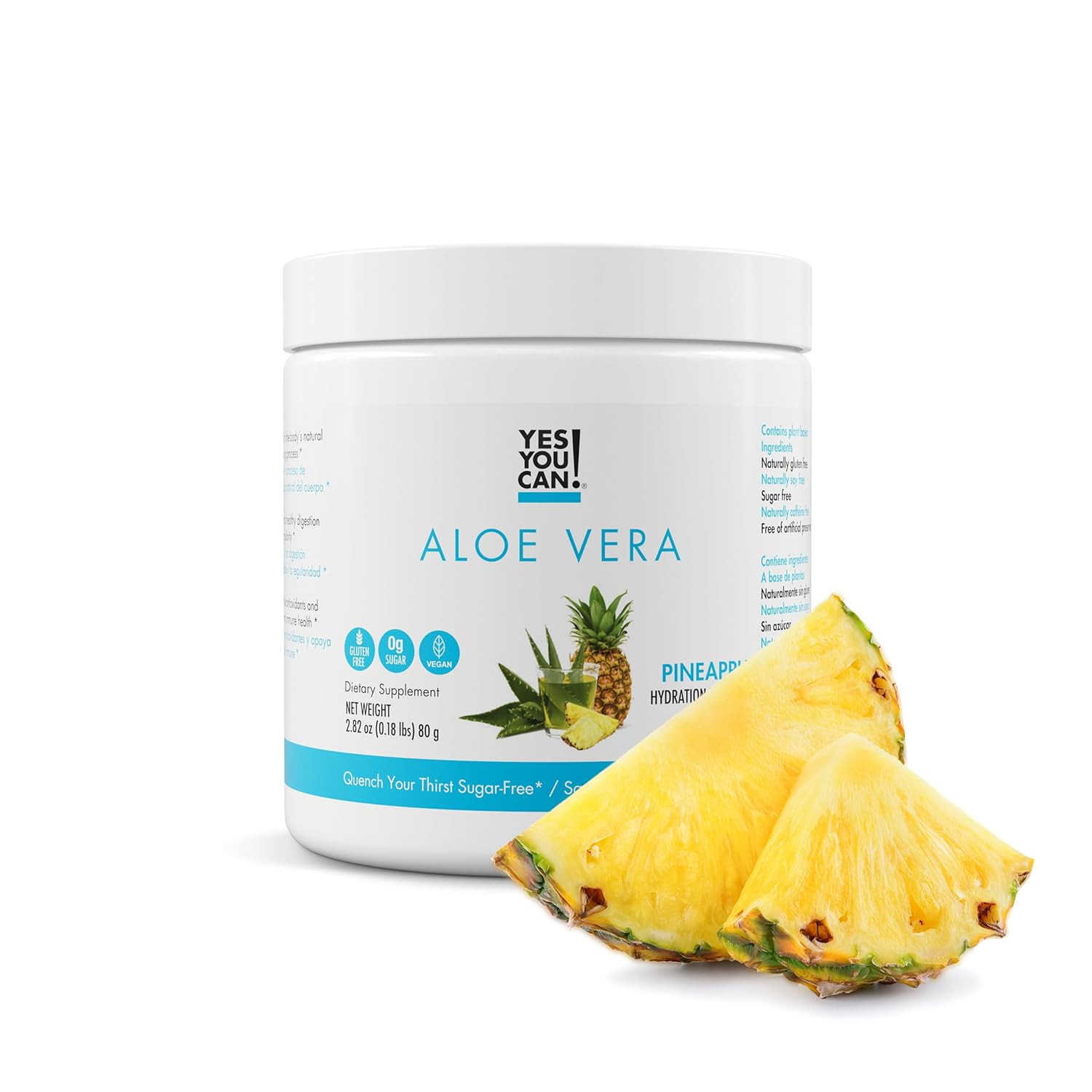 Yes You Can! Aloe Vera Juice Drink Mix from Plant – Energy Drink Powder – Organi