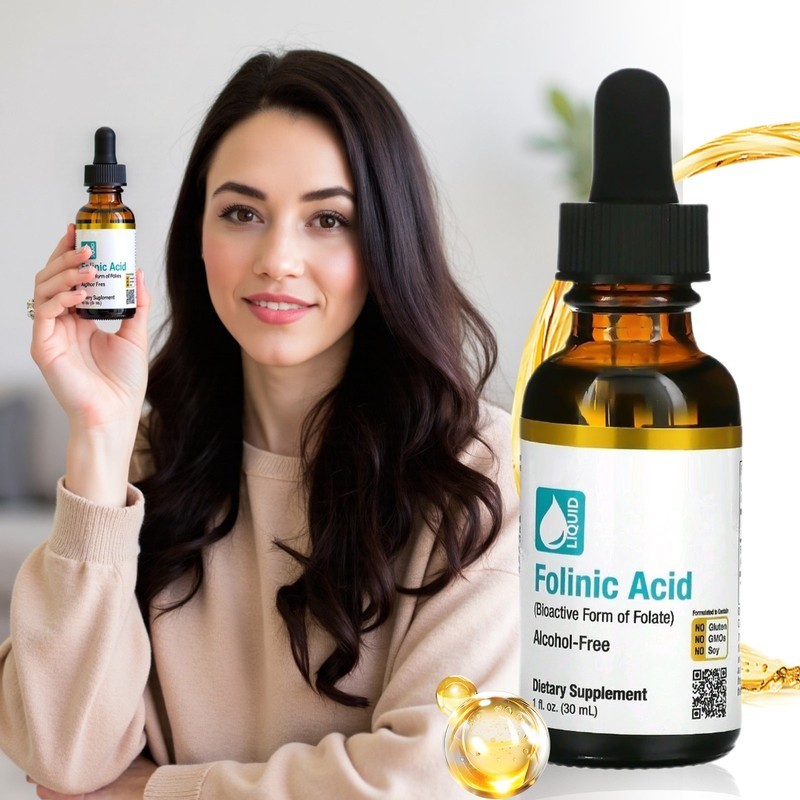 California Gold Nutrition Folinic Acid Alcohol 1 FL Oz (30 liquid measure – Lon