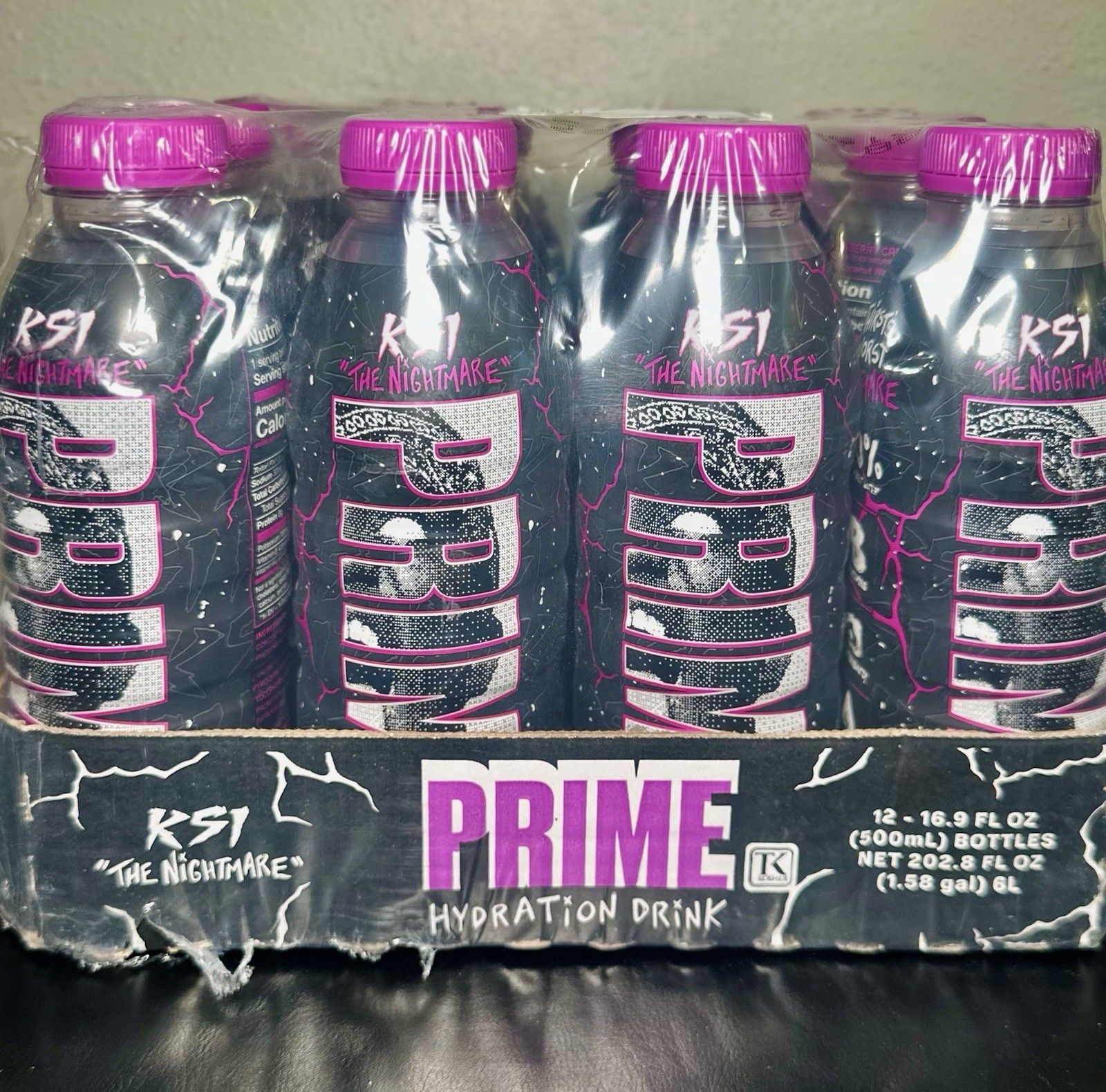 (6-PACK) • NEW KSI “THE NiGHTMARE” PRIME Hydration Strawberry Cream