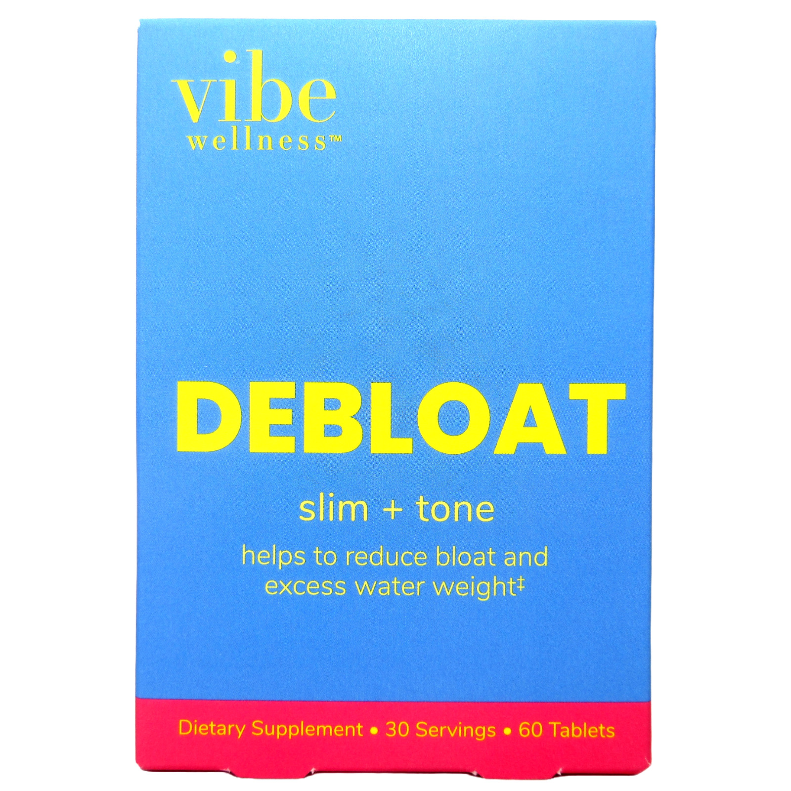 Vibe Wellness Debloat Slim + Tone 60 Tablets Dietary Supplement EXP: 2026