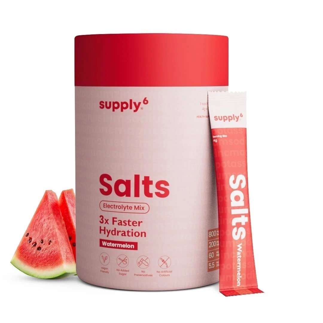Supply6 Salts | Electrolyte Mix | Zero Added Sugar, (54 Servings, Watermelon) k3