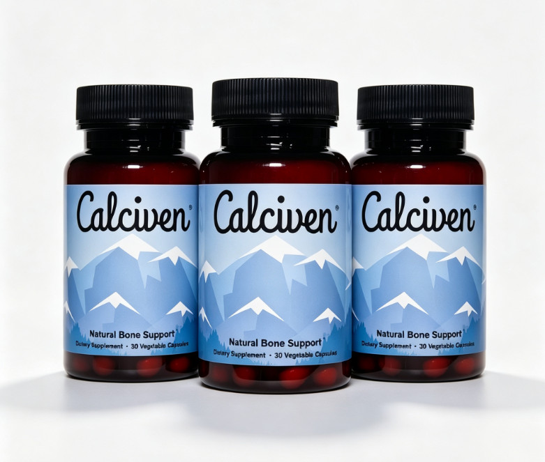 （1-5 pack）Calciven Natural Bone Support 30 Vegetable Capsules, 06/28