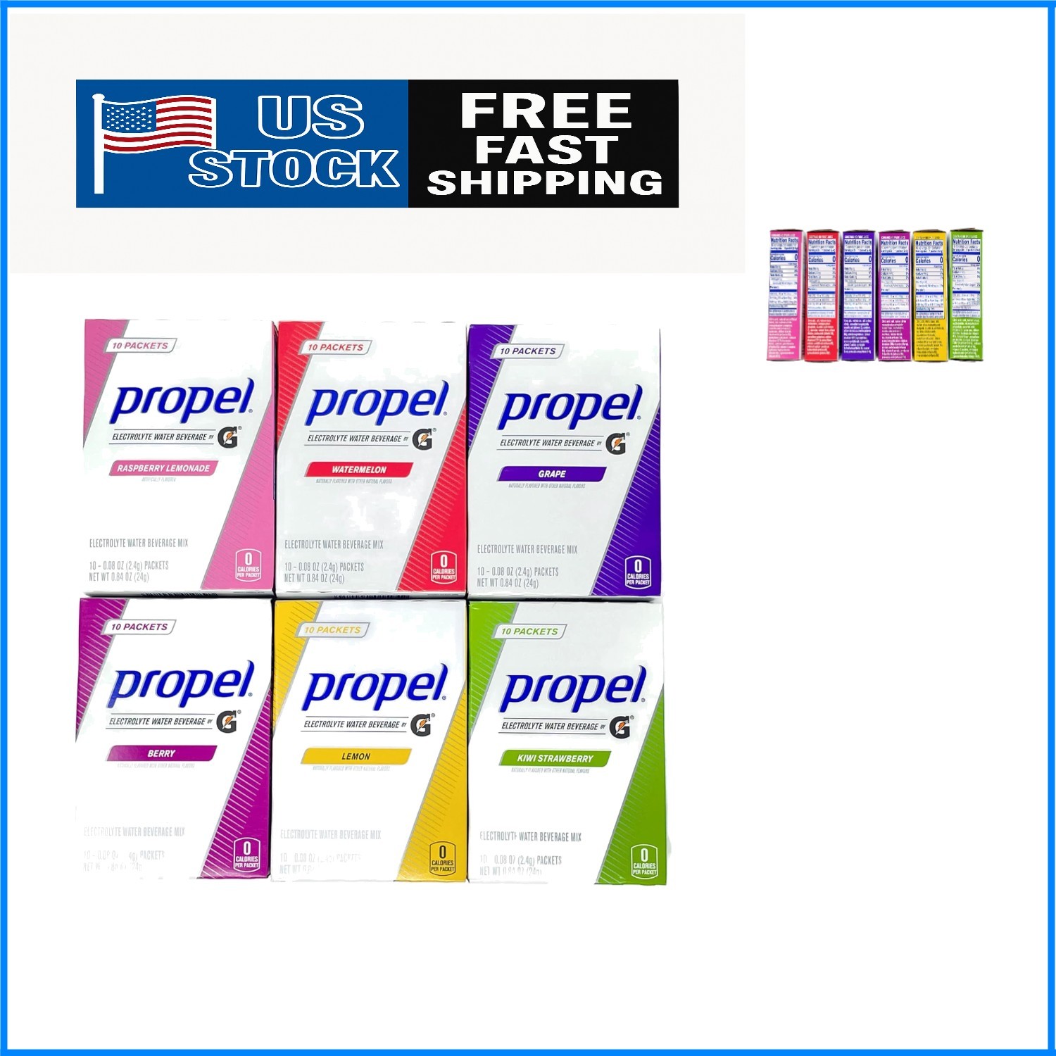 Propel Variety Drink Mix Pack: 6 Flavor Singles for Refreshing Hydration