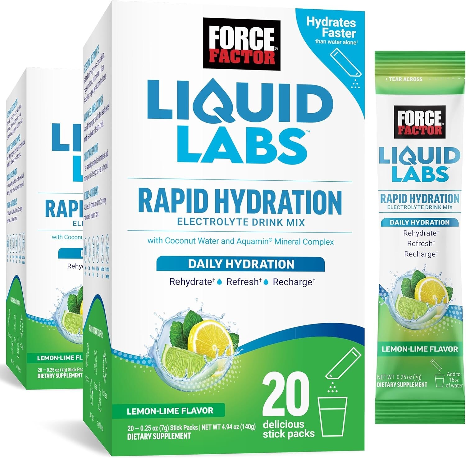 Liquid Labs Electrolytes Powder Packets—Lemon Lime—Hydration Packets to ⭐️⭐️⭐️⭐️