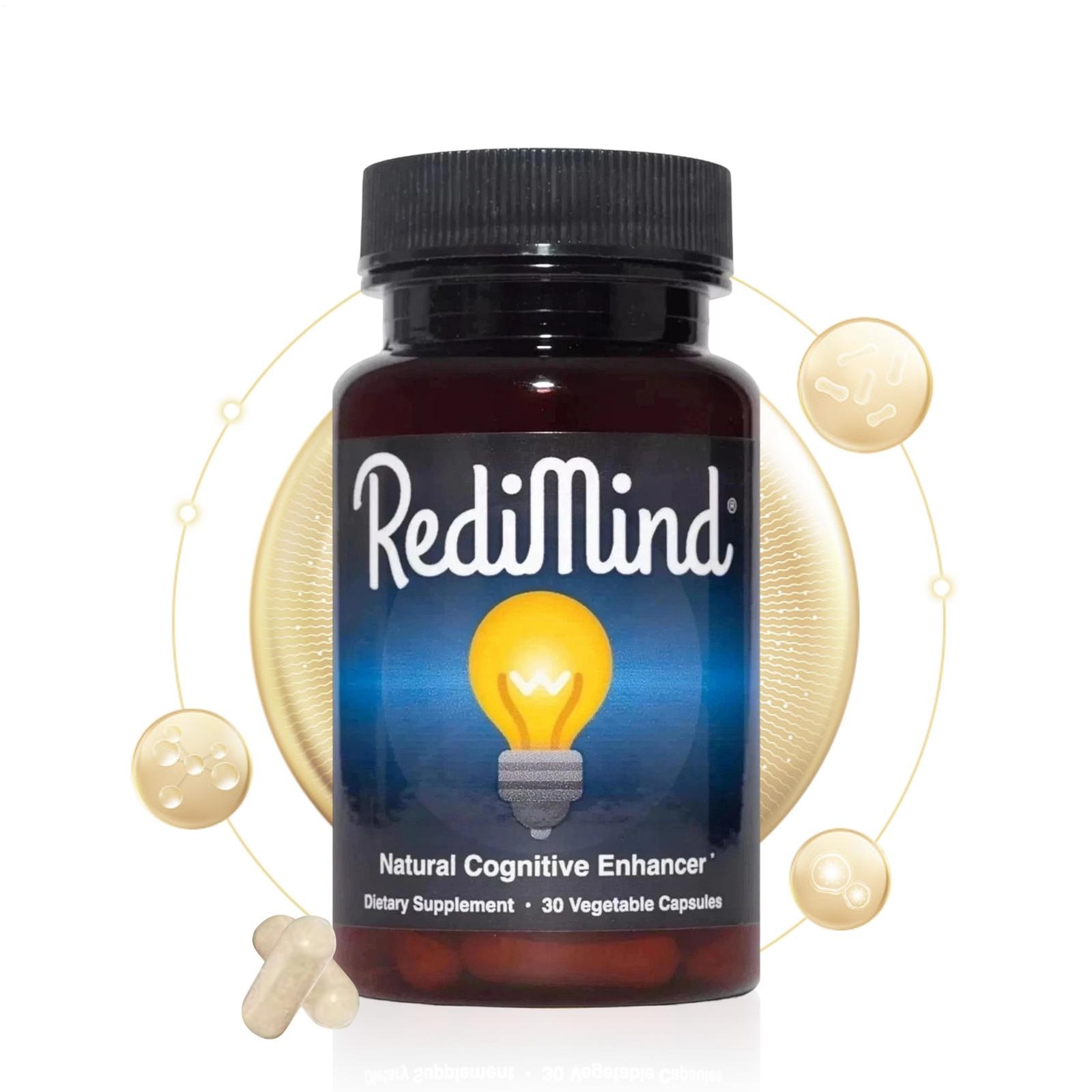 (2 Packs) RediMind Focus Enhancer 30 Caps Natural Cognitive Memory Brain Health1
