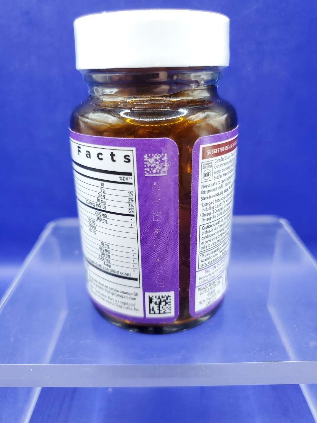 New Chapter Omega-3 Complex Fish Oil Supplement Wild Alaskan 30ct Exp 02/2028