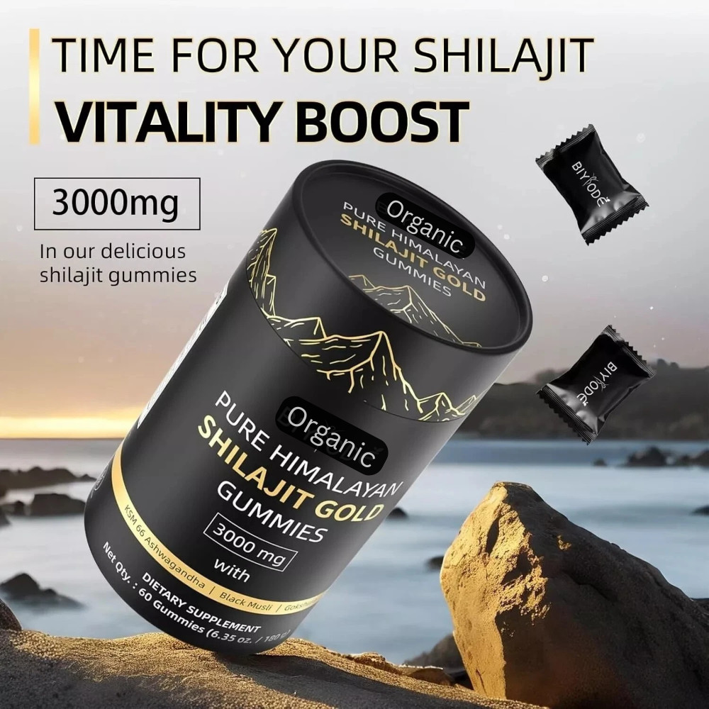 Himalayan GOLD Shilajit Gummies, Organic, Extremely Potent 3000 mg, Fulvic Acid