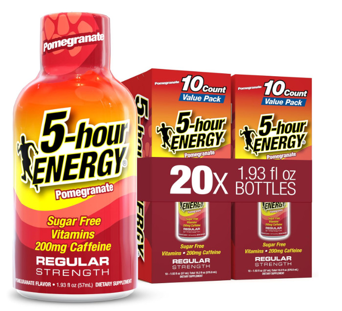 5 Hour Energy Pomegranate Shot 20Ct Sugar Free Zero Calorie