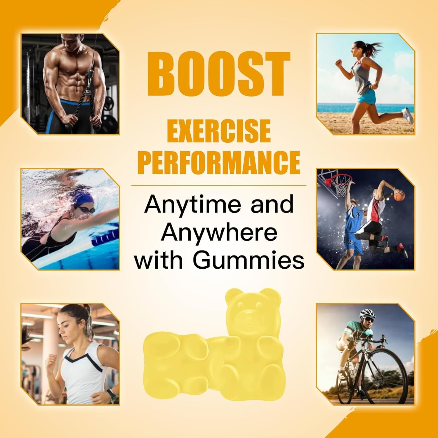 ElevateLife Creatine Monohydrate Gummies 5000mg for Men & Women Chewable 90