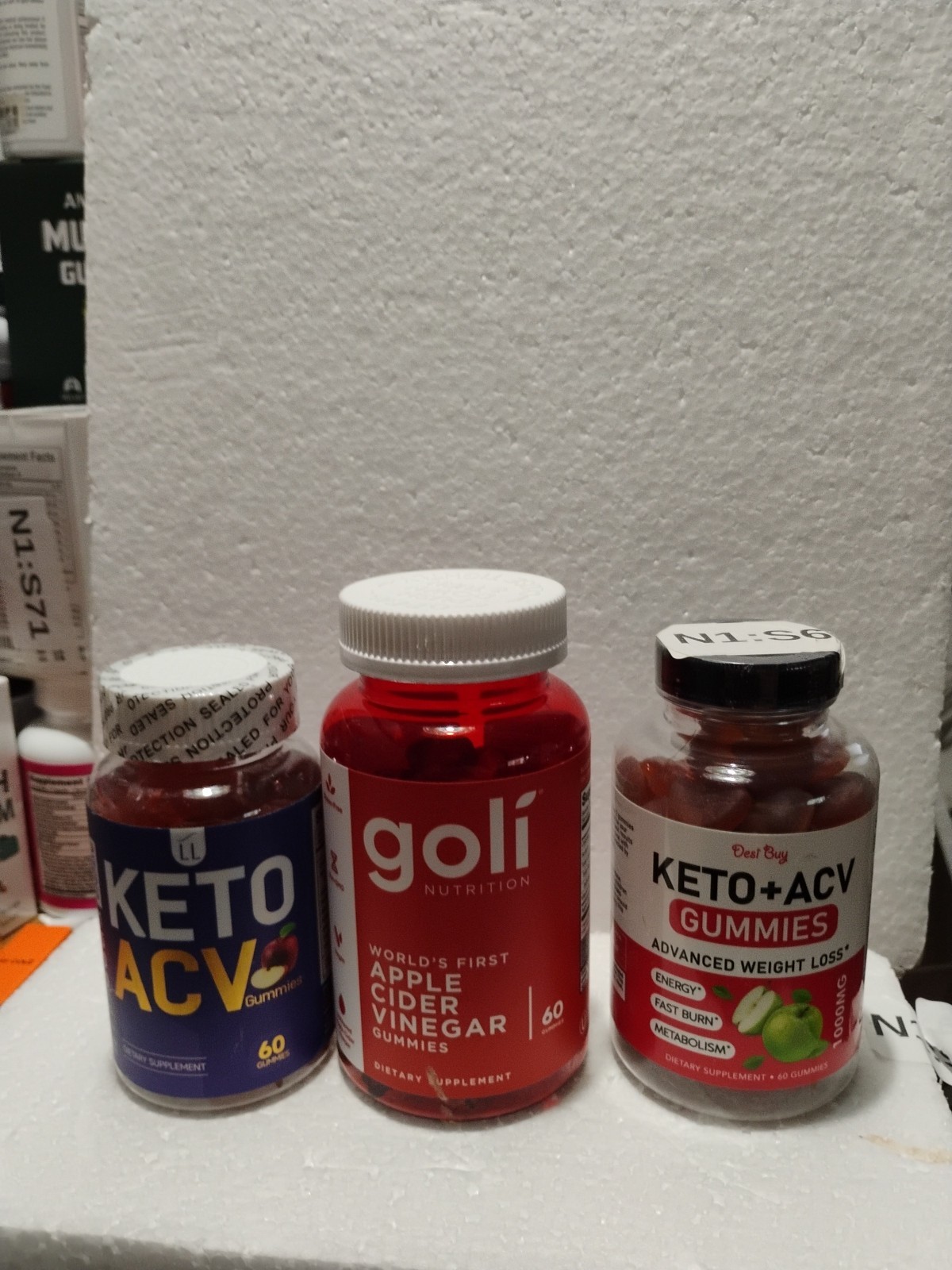 Goli Acv Gummies 60 Count, 2 Bottles Keto Acv Gummies, 3 Bottles Total Bundle