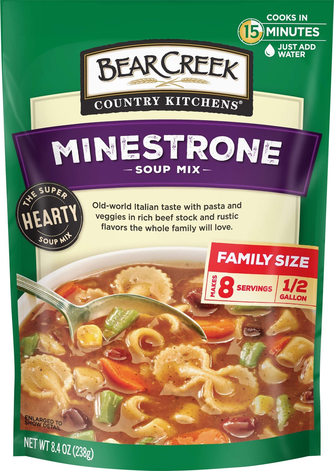 Bear Creek Soup Mix, Minestrone, 8.4 Ounce (Pack of 1), Minestrone