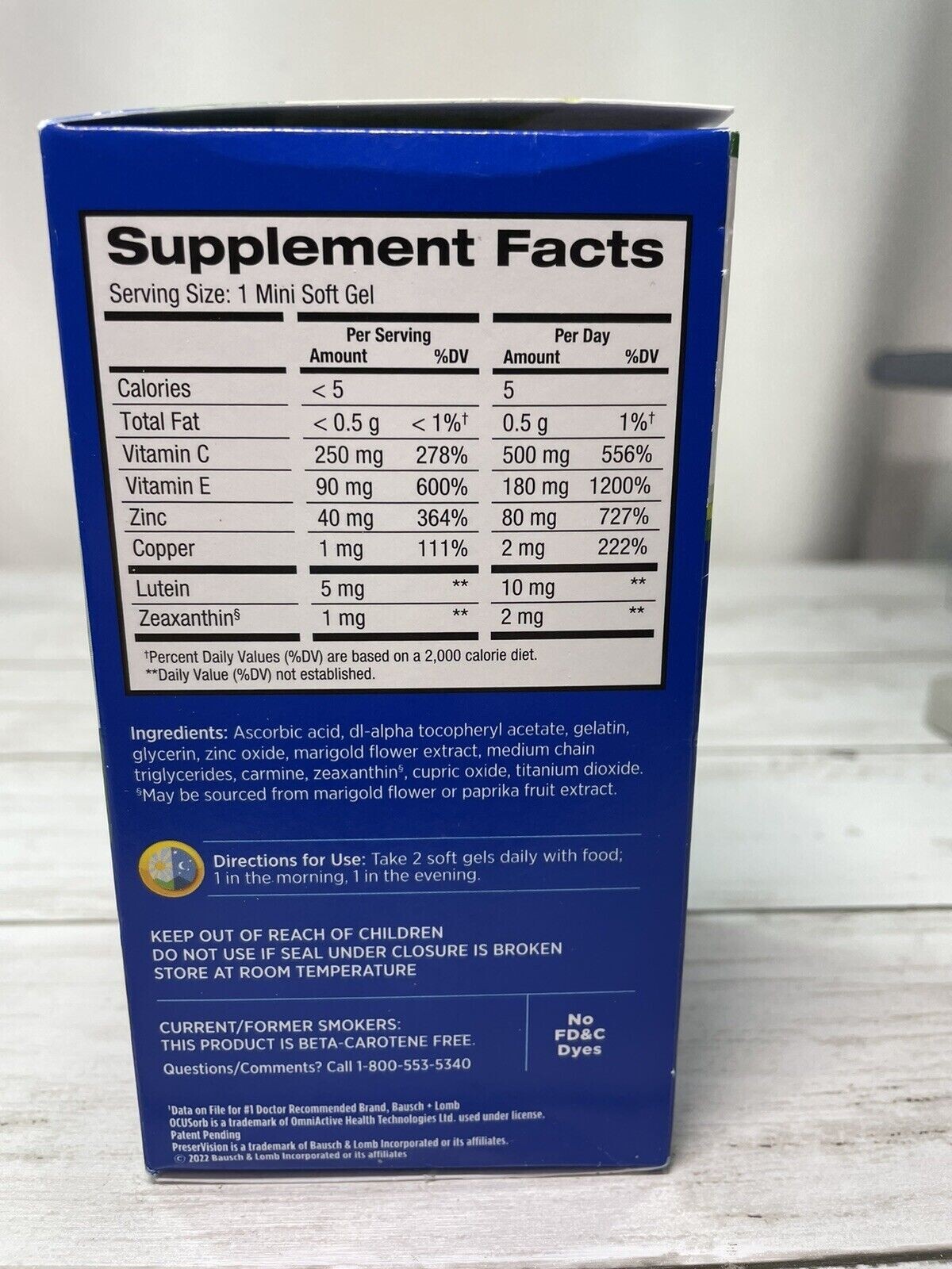 Bausch + Lomb PreserVision AREDS 2 Formula 420 Softgels EXP 2027