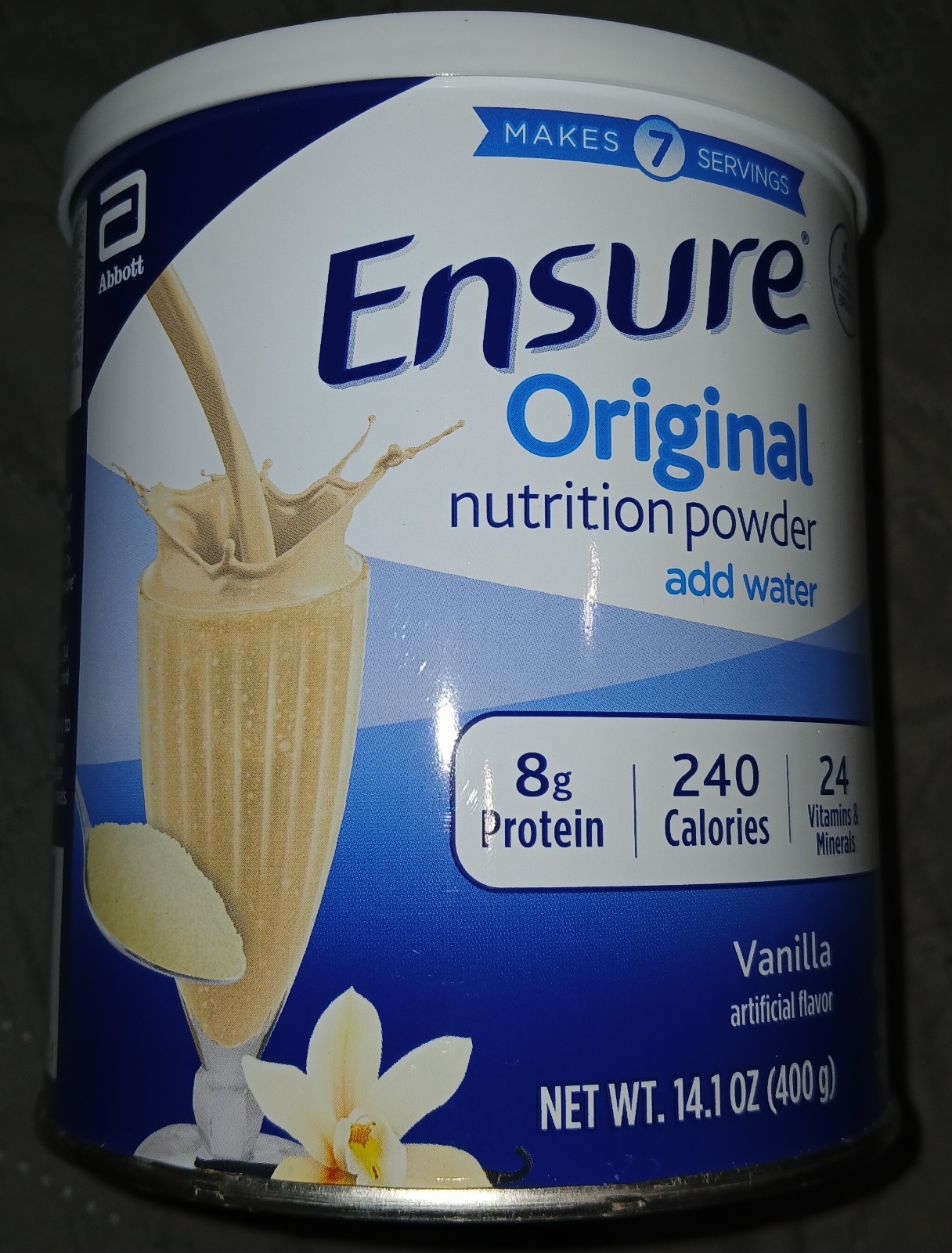 Ensure Original Vanilla Nutrition Powder 14.1 oz Can Use by July 1 2026