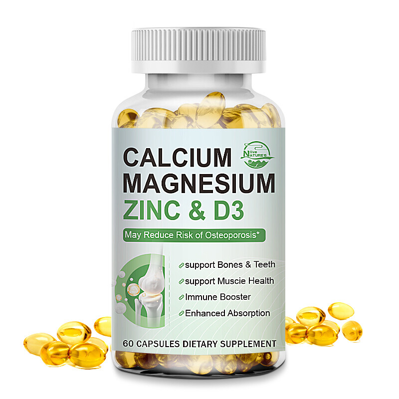 240PCS Calcium Magnesium Zinc Capsules – Support Bone Strength & Muscle Function