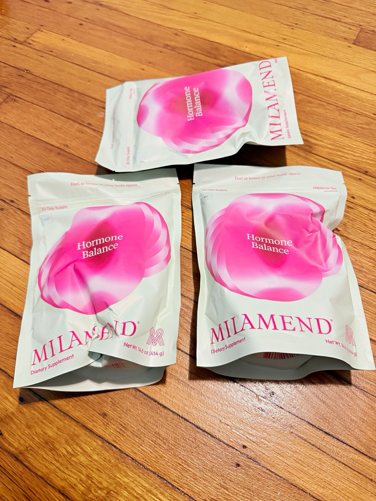 MILAMEND Hormone Balance Hibiscus Tea Powder 14.6 oz Vegan GF 03/2028