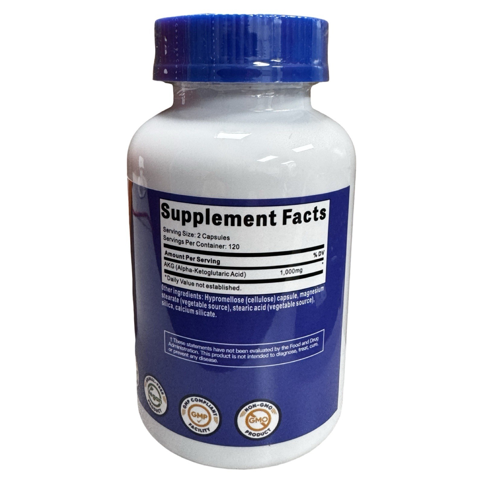 Nutricost AKG Alpha Ketoglutaric Acid Supplement 1,000 mg | 240 Capsules Non-GMO